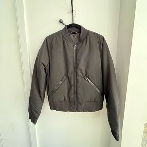 Athleta Black Insulated Bomber Jacket